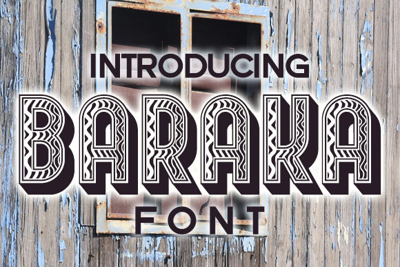 Baraka: A Bold 3D Font for Small Business Branding