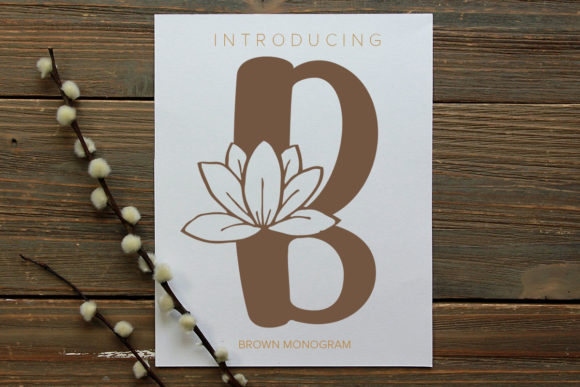 Brown Monogram Typeface for Digital Design