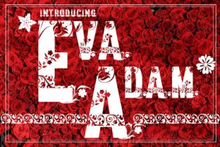 Eva and Adam: A Floral Decorative Font for Weddings