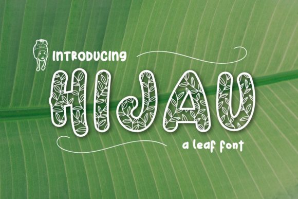Hijau: A Chunky Decorative Font for Crafters