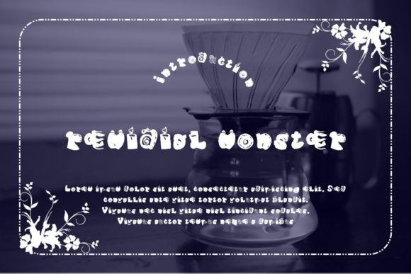 Remidial Monster Font for Creative Product Design
