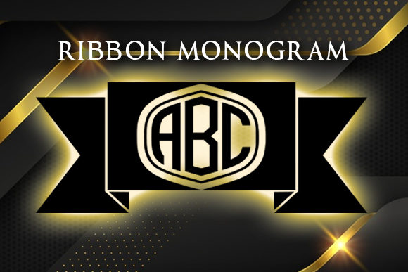 Ribbon Monogram: A Unique Decorative Font for Editors
